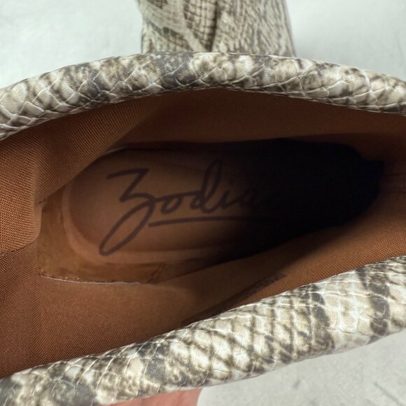 SIZE 7.5 ZODIAC Women's Black White Snake Print Western Ankle Cowgirl Boot - Picture 4 of 12